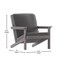 Flash Furniture Gray Poly Resin Deep Chair-Gray Cushions JJ-C14021-GY-GG - alternate 2